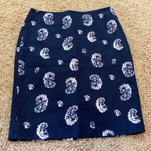 The limited blue paisley Pencil Skirt